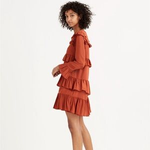 Madewell Silk Waterlily Ruffle Dress